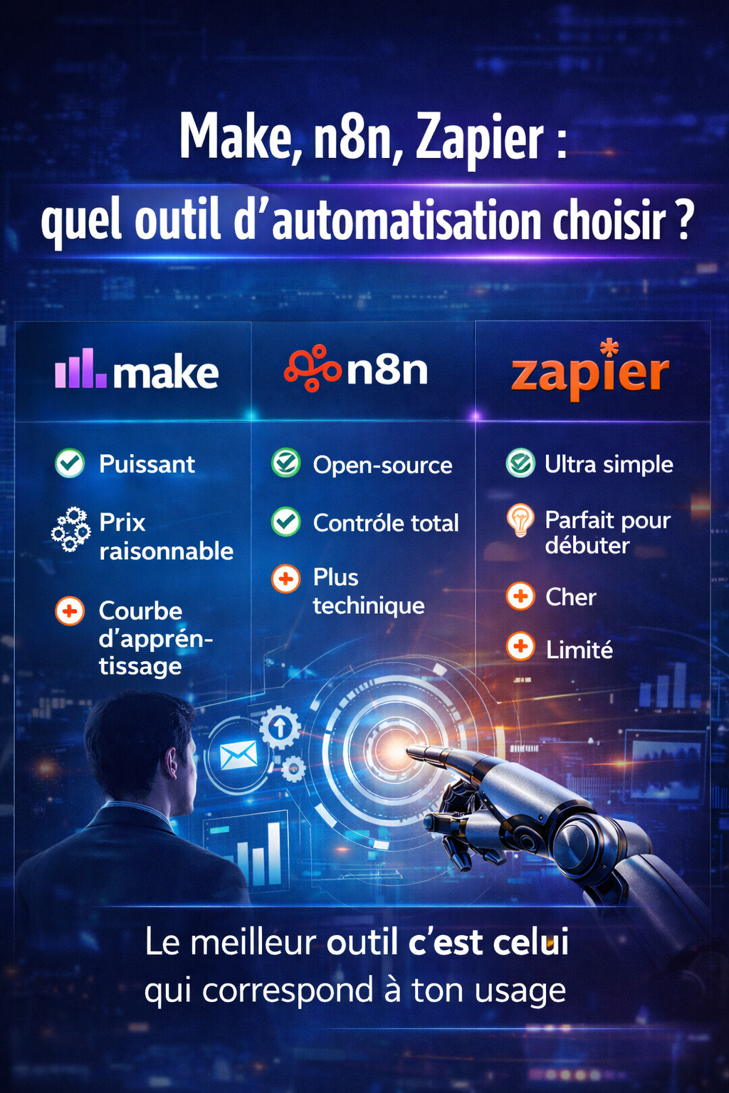 Make, n8n, Zapier : quel outil d’automatisation choisir ?