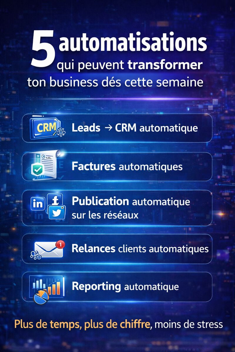 5 automatisations qui peuvent transformer ton business dès cette semaine